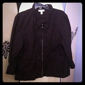 Black ruffle jacket